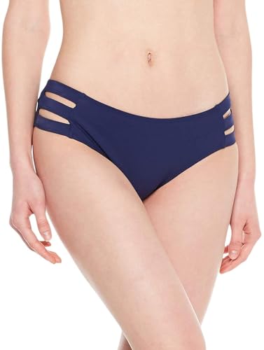 Ocean Blues Women's Navy Blue Strappy Bikini Bottom Basic Bathing Suit Size Large