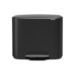 Brabantia Bo Prullenbak 36L – Kunststof Binnenemmer – Matt Black