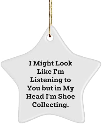 Funny Shoe Collecting Quotes Star Ornament Gifts for Shoe Enthusiasts from Mom to Daughter - Inspirational and Cute Christmas Unique Gifts for Shoe Collectors image 2