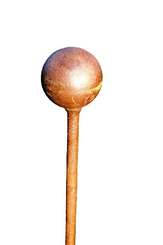 GAP GARDEN PRODUCTS 5ft. (150cm) Solid Metal Ball Plant stake/support Supplied Bare Metal That Will Age Naturally To Give A Rustic Patina Finish (pack of 3)