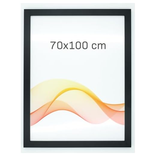 RAWWEST.BIS Bilderrahmen 70x100cm MDF Holz Rahmen Posterrahmen mit Acrylglas Holzrahmen aus Holzplatten für Bilder Poster Fotos Puzzle Plakatrahmen zum Aufhängen & Aufstellen Fotorahmen Schwarz