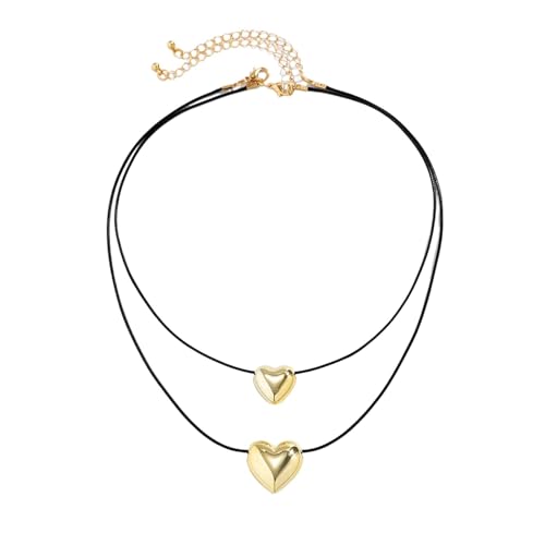 Collar para hombre de cuerda de cera negra como joyería de regalo de aniversario