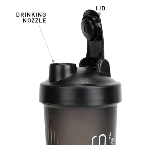 Image of CHUBS Fitness Series Gym Shaker with Mixer Ball 700 ml Shaker..,Black,Plastic
