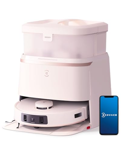 ECOVACS DEEBOT T30 PRO OMNI Robot Aspirador con Mini Estación, con Tecnología TruEdge™ Mopping Technolgie, Diseño ZeroTangle™, 11.000 PA de succión, Limpieza de la fregona con agua caliente y Smart