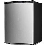 Kismile 2.1 Cu.ft Compact Upright Freezers with Reversible Single Door,Removable Shelves Mini Freeze