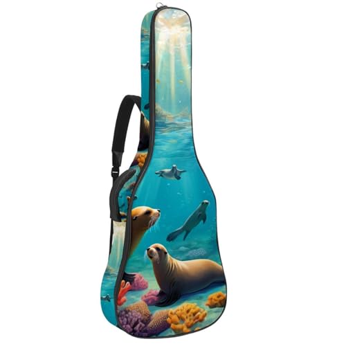 Sac de transport pour guitare acoustique étanche avec couche de protection antichoc