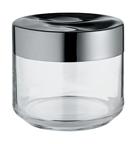 Alessi Julieta LC07 - Design Hermetic Kitchen Jar, Glass Body with Stainless Steel 18/10 Lid, 50 cl