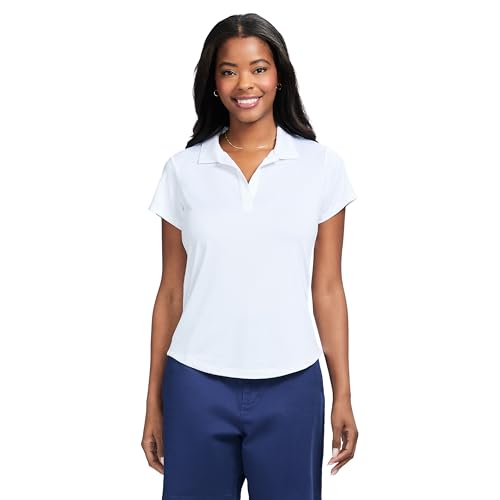 IZOD Women's Polo Shirt Performance Stretch Short Sleeve
