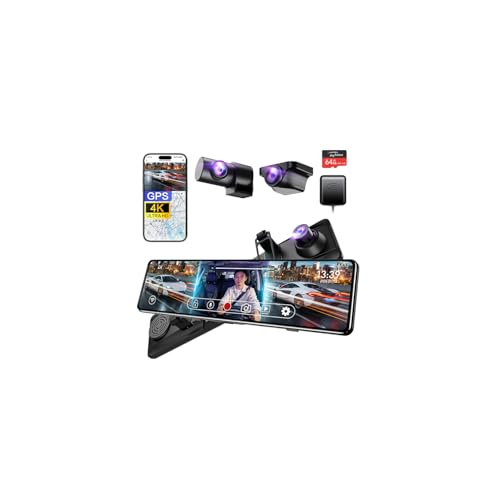 Amazon.co.jp: ドライブレコーダー ミラー型 3カメラ【4KHD画質・前後