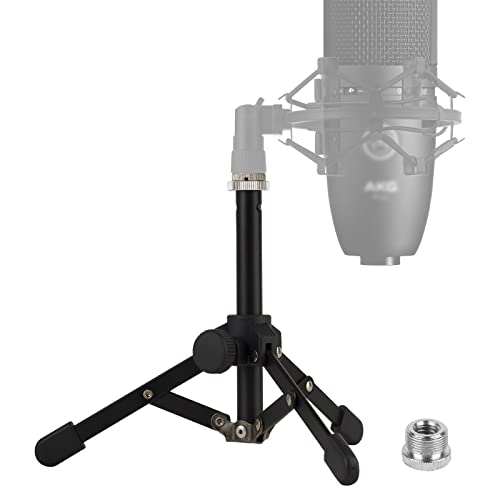 Geekria Support de micro de table pour Creators compatible avec les microphones AKG D5, P120, P220, P420, P820, C1000S, C3000, C451B, P5i, P3S, support de micro de bureau avec pieds antidérapants
