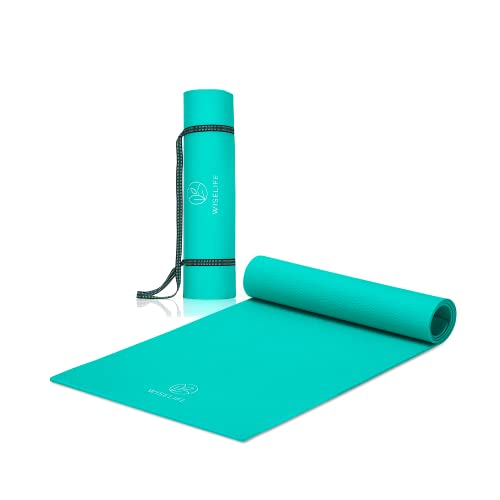Image of Wiselife 6MM Kids Yoga Mat Play & Exercise | Children Mat With Fun print Games - Playtime For Kids | Extra Thick, Soft, Easy to Fold, Anti Skid, Anti Slip (Turquoise Blue)