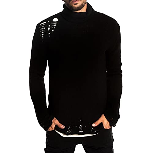 Jersey de hombre cómodo de cuello alto para un estilo urbano y versátil