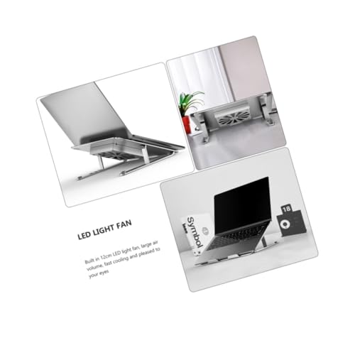 Cooler para laptop Toddmomy de aleación de aluminio con ventilador LED ajustable miniatura 2