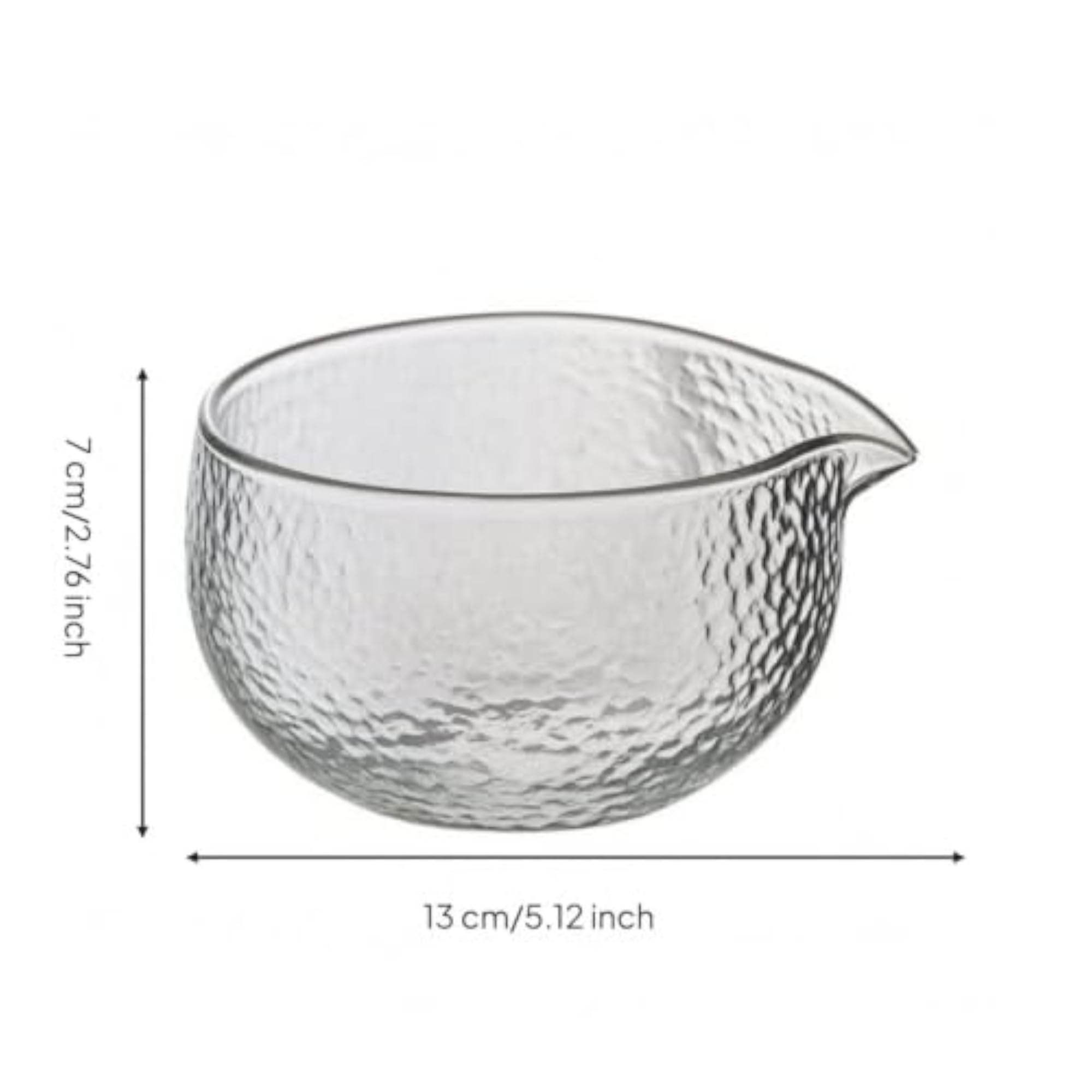Transparent Borosilicate Glass Tea Bowl, Heat-Resistant Gift