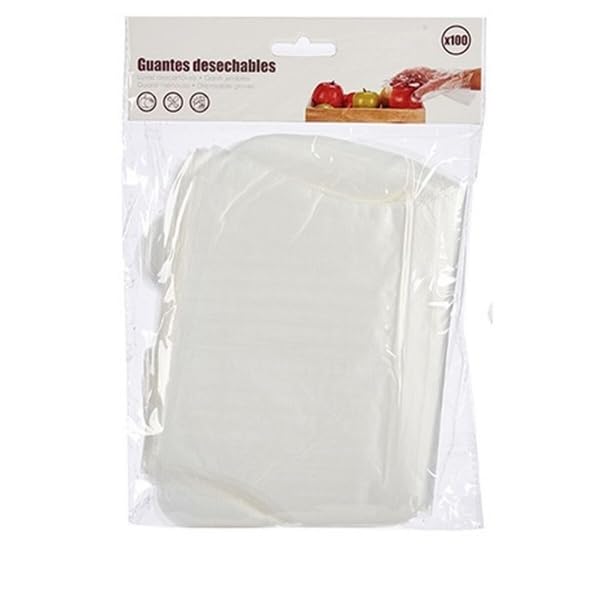 Gants jetables en plastique transparent de protection de la marque BigBuy Home