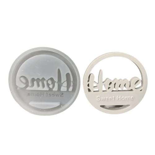AOYUDJ Molde de silicona para colgar, diseño de anillos Sweet Home, nubes decorativas para casa, escayola