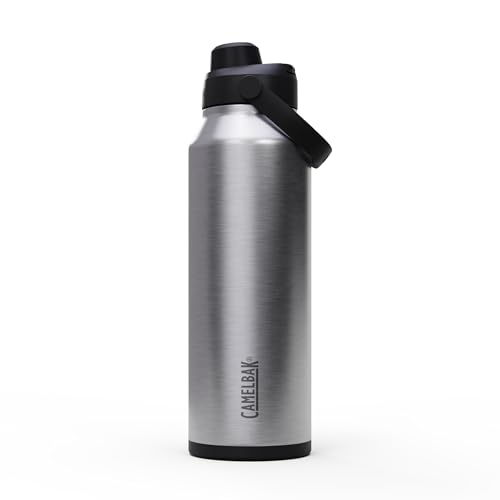 Image of CamelBak Thrive Chug Insulated Stainless Steel Water Bottle, Cold Retention with High Flow Lid for Everyday Hydration and Active Use, 40oz, Stainless