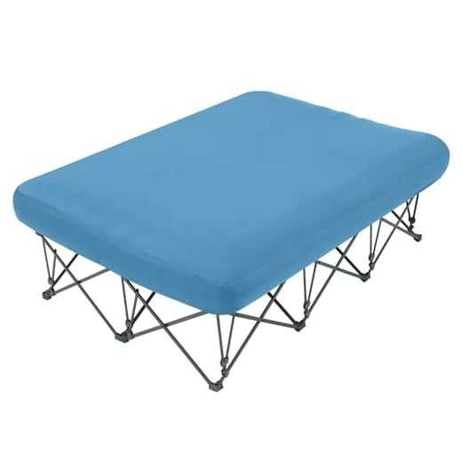 KAMPKEEPER 2 Person Camping Cot,Folding Camping Cot with Inflatable Air Mattress and Carry Bag,for Outdoor Travel Camp Beach Vacation,Supports 500 lbs(no Included The Airpump)