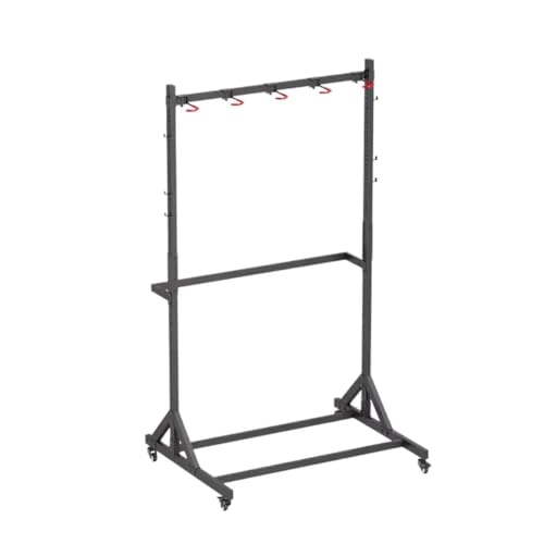 Cranit Râtelier à 5 vélos avec roulettes pour suspension de vélo avec capacité de charge de 125 kg, en acier robuste, pour garage, cave ou atelier