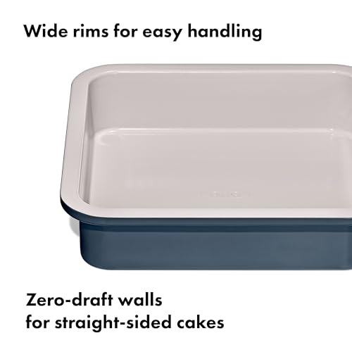Image of OXO Good Grips Non-Stick Pro Ceramic Coated Metal Bakeware 9 inch Square Cake Pan - Storm Blue