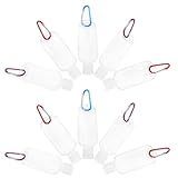 Hohopeti Botellas de Viaje Rellenables de 50 Ml, Set de 10 Botellas de Plástico Apretables a Prueba de Fugas con Gancho Portátil, Ideales para Champú, Loción y Uso en Color Aleatorio