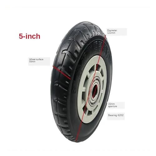 Roulette pivotante 5 pouces en caoutchouc solide robuste SJB920-420A