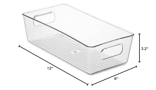 Set Of 8 Refrigerator Pantry Organizer Bins - Clear Food Storage Baskets for Kitchen, Countertops, Cabinets, Fridge, Freezer, Bedrooms, Bathrooms - Plastic Household Storage Containers - Image 7