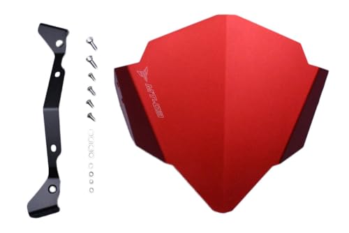 Saute-vent moto rouge en aluminium pour les trajets en Yamaha MT-03