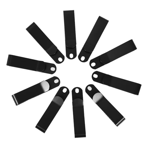HOMSFOU Lot de 10 Clips de Ceinture Métalliques à Ressort Pince pour Pochette et Porte-Outils Fixation Robuste en Métal Compatible Étuis de Téléphone et Ceintures à Outils pour Usage