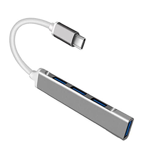 USB 3.0 Hub 4 ports Ultra-Slim Portable Type C 3.1 Hub multi Splitter adaptateur de données Hub pour MAC Accessoires d'ordinateurs gris ultra-rapide de données Cover