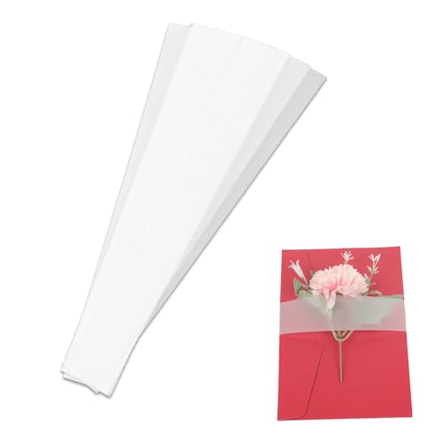 100pcs Invitation Belly Bands, Transparent Sulphate Paper Vellum Belly Bands for Envelopes and Cards Suitable for 5x7in & 4x6in Wedding Invitation Accessories Gift Wraps