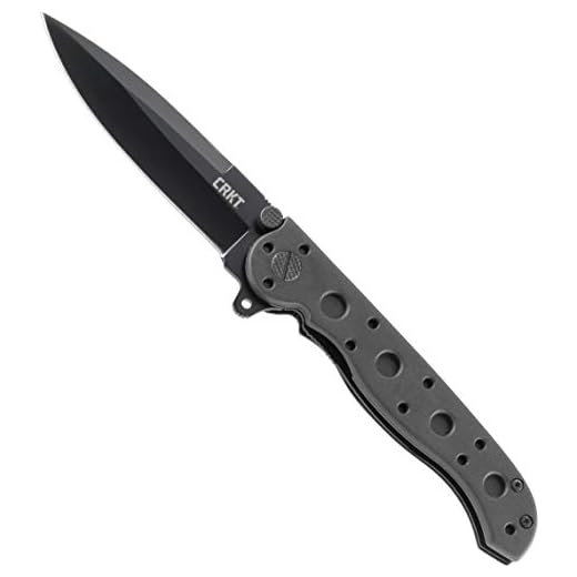 CRKT M16-01KZ EDC Folding Pocket Knife: Everyday Carry, Black Blade, Automated Liner Safety, Nylon Handle, Pocket Clip
