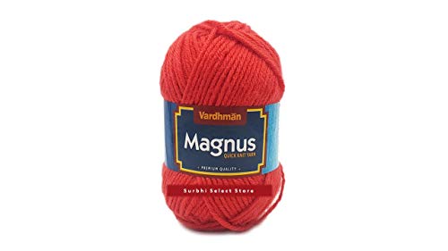 Image of VARDHMAN Acrylic Knitting Wool Peach Ball (200 Grams). Soft Wool Ball Hand Knitting Wool /Art Craft Fingering Crochet Hook Yarn for Sweaters, mufflers, caps, Soft & Thick (mota) Wool?