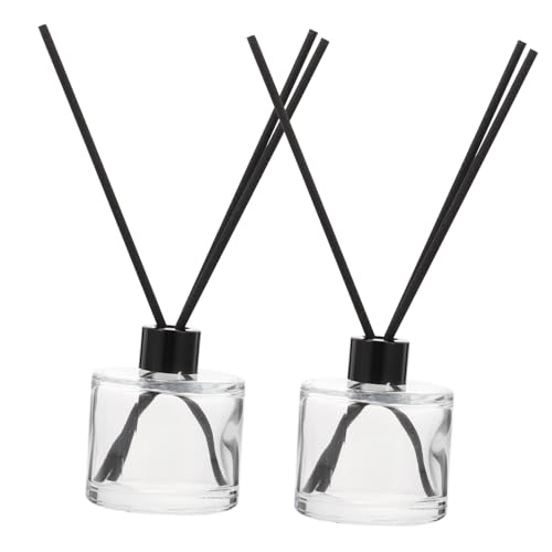 Botellas de Aromaterapia en Vidrio 50ml con Varillas Difusoras 10pcs miniatura 1