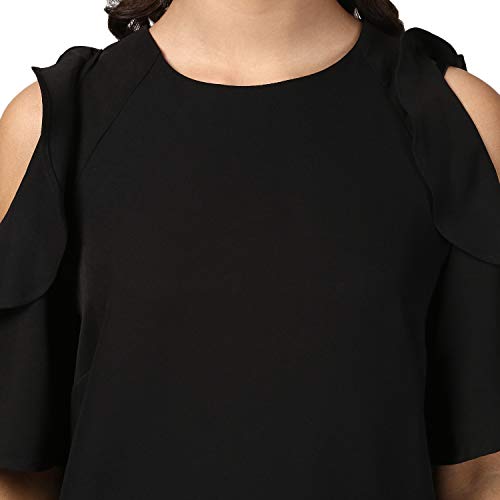 Image of Harpa Round Neck Solid Dress