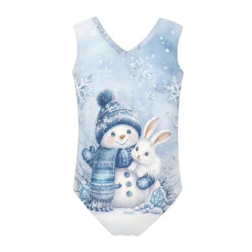 Image of Cartoon Pattern Kids Girls Bathing Suits One Piece Swimsuit Soft & Quick Dry, 5-14Years