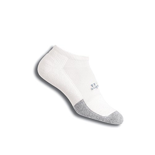 Thorlo Padded Tennis No Show Lite-Calcetines acolchados para tenis, tamaño pequeño, color blanco, small Unisex adulto