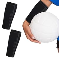 HoaaiGo 1 Paar Arm Ärmel Volleyball-Armstulpen Running-Armlinge für Damen Herren Volleyball-Armmanschetten Schwarz Sport-Handgelenkstütze, Elastische Kompression Arm Shaper, Größe M