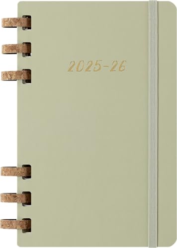 Moleskine Student Life Planner 2025-26, Agenda Semanal y Mensual Espiral 12 Meses con Tapa Suave, Color Crush Kiwi, Formato Grande 15 x 21 cm