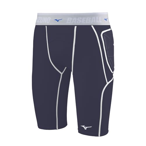 Mizuno Men's Standard RB Shield Padded Baseball Brief, Navy