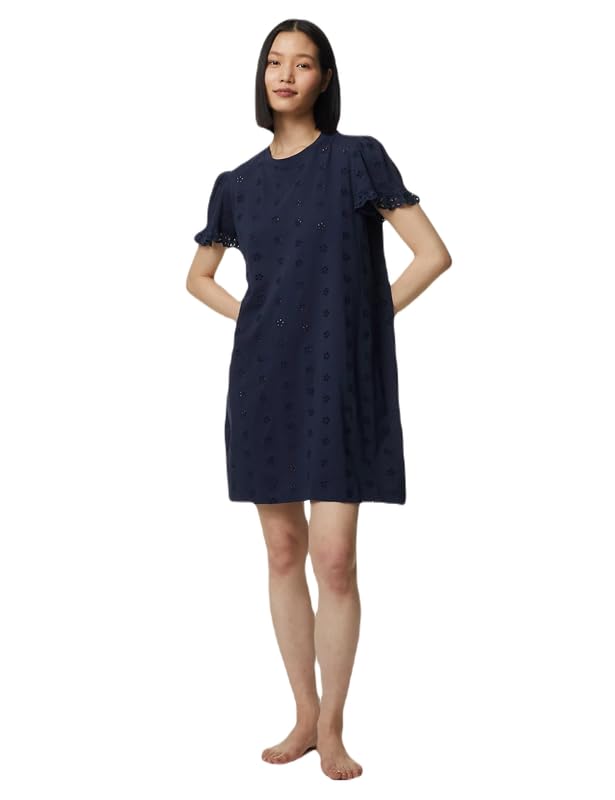 Image of Marks & Spencer Pure Cotton Broderie Women Nightdress