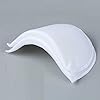 Chris.W 4 Pairs 1/2" Covered Set-in Shoulder Pads Sewing Foam Pads for Blazer T-Shirt Clothes, Medium - 2 Pairs White and 2 Pairs Black #1