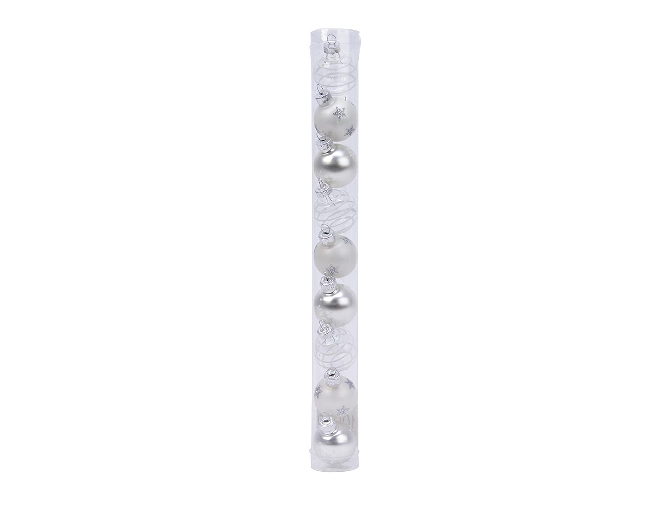 Lot De 9 Boules De Noël 8 Cm - Blanche Et Or - Déco Sapin Intérieur/extérieur - Avec Crochets - 7