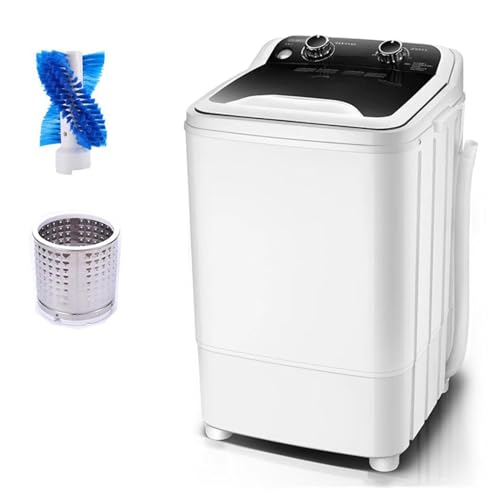 Lavadora Portátil 7kg con Secadora 2 En 1 Mini Lavadora Compacta para Camping, Caravana, Dormitorios, Apartamentos Ahorro De Energía, Funcionamiento Silencioso, Diseño Ligero