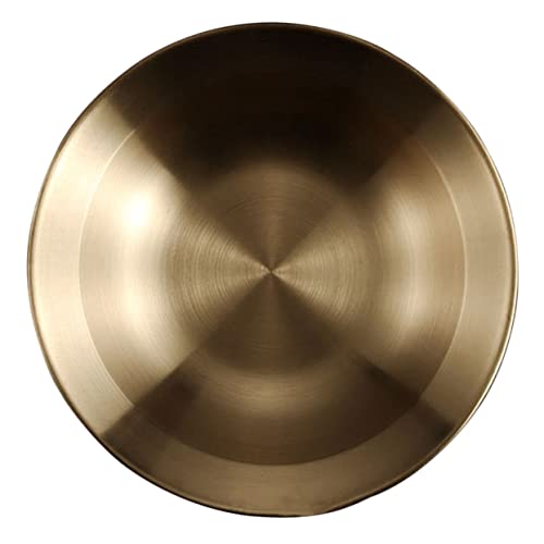 Alipis Plato de Ensalada Inoxidable Plato para Servir Pasta y para Camping y Fiestas Diseño Moderno y Resistente