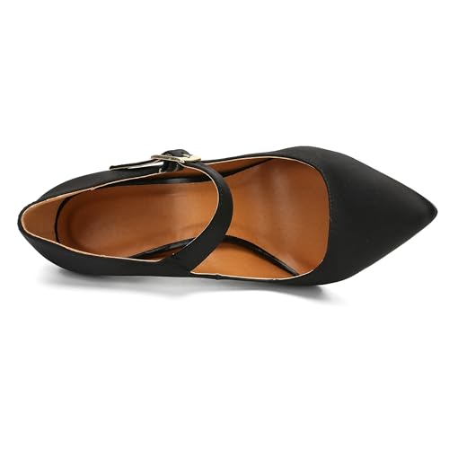 Image of Unisex Men's Women's Pointed Toe Stiletto High Heel Buckle up Pumps