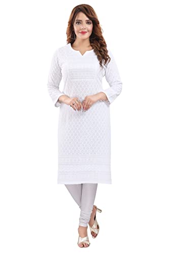 Shop Your Heart Out: A Complete Guide to Holi Shopping on Amazon India 10 QUEEN SHIELD Women's Knee Length Rayon Chikan-Kari KurtaKurti (QS...
