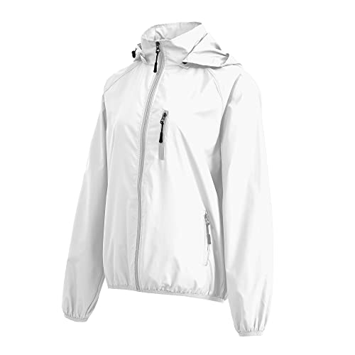 Image of Women's Lightweight Waterproof Jacket Packable Windbreaker Running Coat