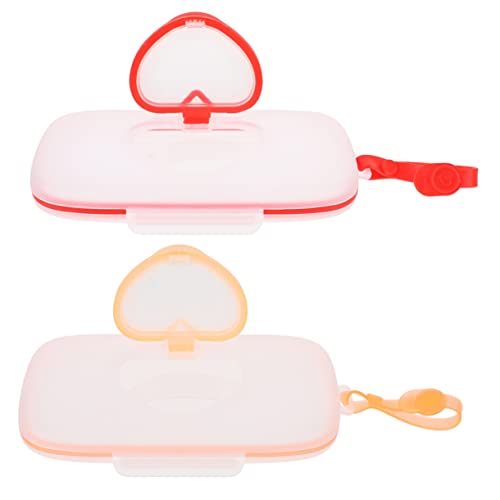 Sosoport 2 Pack Portable Baby Wipes Dispenser Box Travel Size Wipes Case for On-The-go