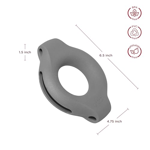 Ubbi Interactive Treat Dispensing Dog Toy, for Medium to Large Dog Breeds Durable Natural Rubber, Charcoal - Image 2